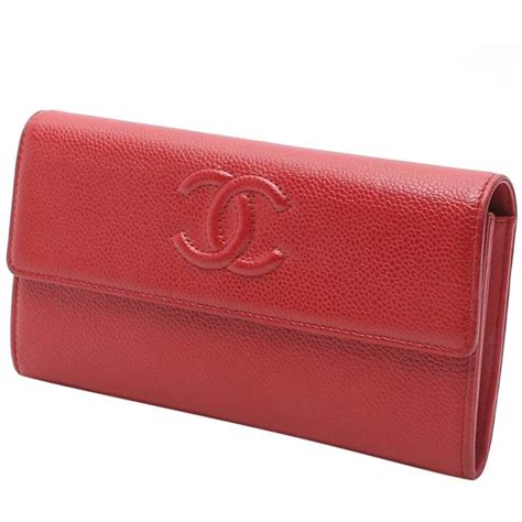 Portafogli Chanel in Vernice Rosso 